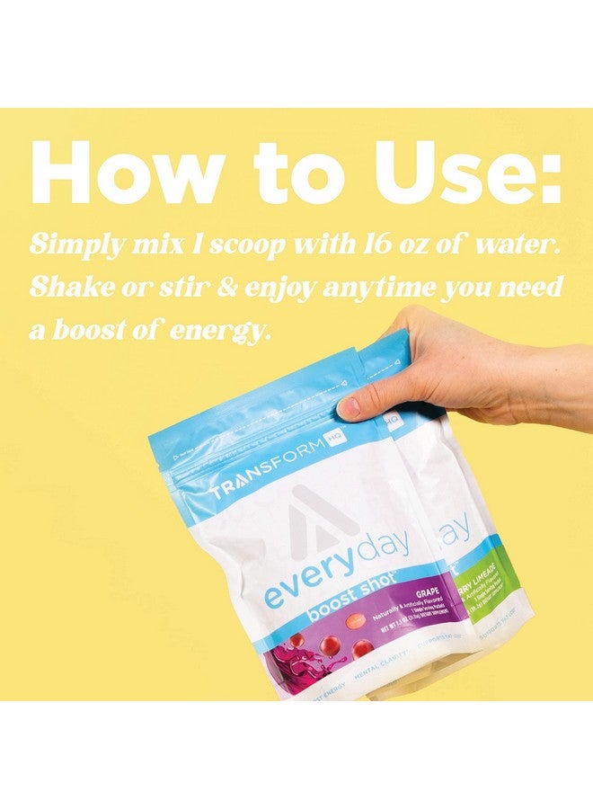 TransformHQ مسحوق مشروب TransformHQ Boost Shot، نكهة صاروخ، 7 عبوة، مكملات طاقة للنساء والرجال، مع كافيين، فيتامين B12، B9، B6 و B3 - Image 5