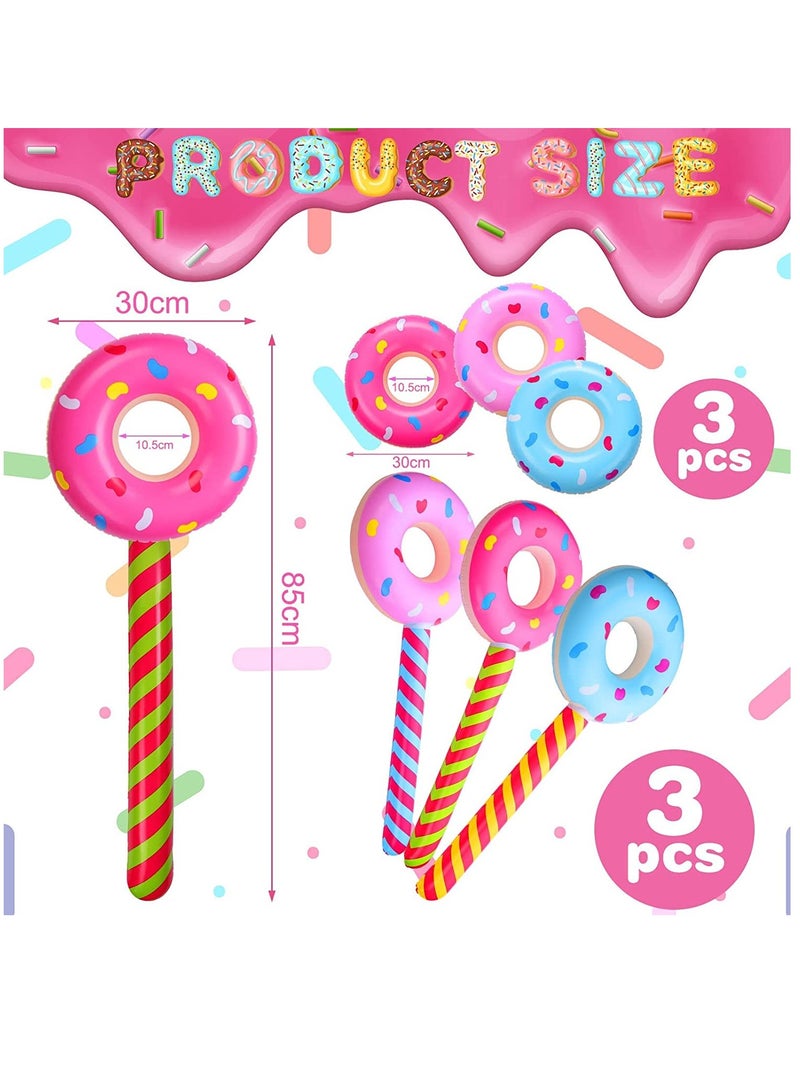 KASTWAVE Candyland Birthday Party Decorations 33 Inch Inflatable Donut Lollipop Large Inflatable Candy Balloons Float Donut Shape Balloon Lollipop Stick Candy Themed Birthday Decorations for Kids(6 Pcs) - Image 5