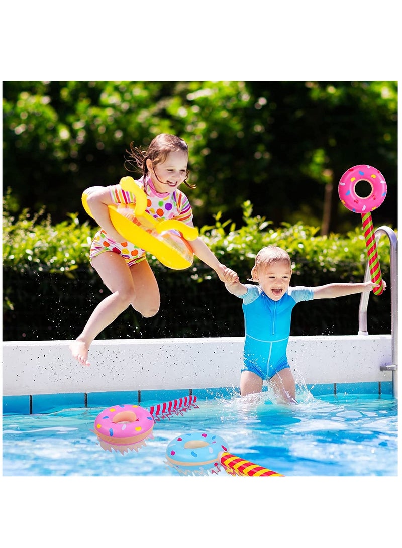 KASTWAVE Candyland Birthday Party Decorations 33 Inch Inflatable Donut Lollipop Large Inflatable Candy Balloons Float Donut Shape Balloon Lollipop Stick Candy Themed Birthday Decorations for Kids(6 Pcs) - Image 4