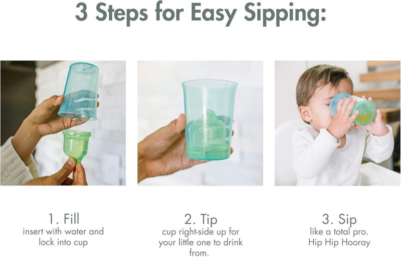 The First Years My First Open Cup - 2 Count Training Cups with Removable Spill Control Insert for Toddlers - Image 2