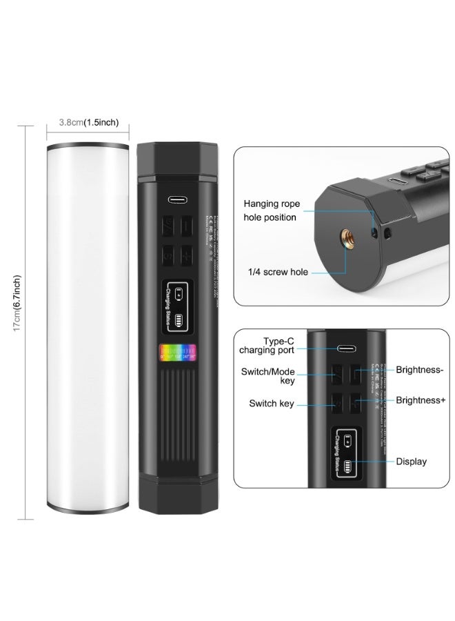 PULUZ 17cm Photo Handheld Full Color RGB Stick Light Magnetic LED Fill Light - Image 3