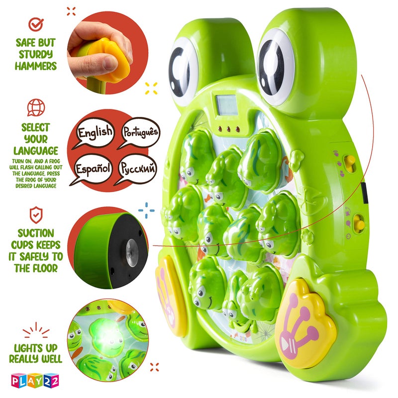 Play22 Toys for 2 3 4 5 Year Old - Toddler Toys Age 2-4, Whack A Frog Game, Baby Toy Gifts for Early Developmental Learning, Birthday Gift for Toddler Boy Toys - Image 4