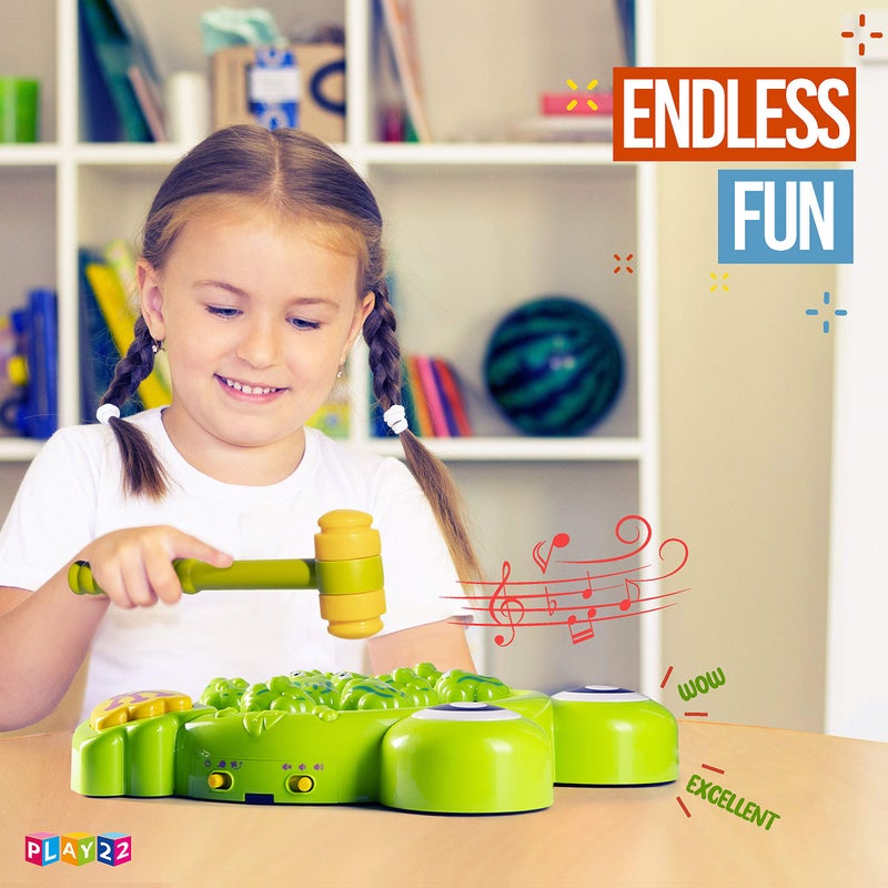 Play22 Toys for 2 3 4 5 Year Old - Toddler Toys Age 2-4, Whack A Frog Game, Baby Toy Gifts for Early Developmental Learning, Birthday Gift for Toddler Boy Toys - Image 5