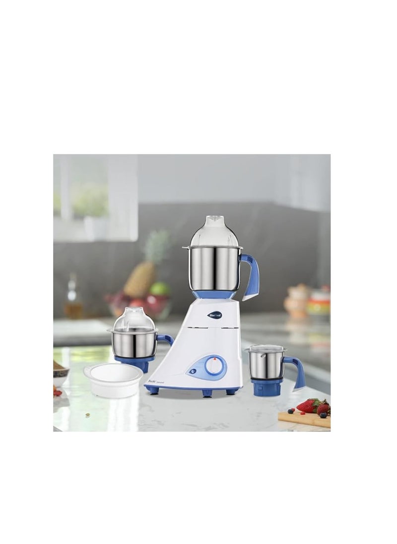 Generic - Preethi Blue Leaf Diamond 750-Watt Mixer Grinder with 3 Jars, Blue/White - Image 1