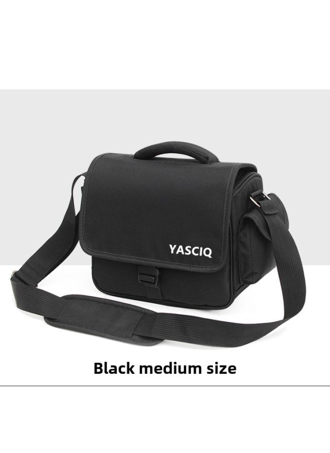 Generic DSLR Camera Bag Double Shoulder Camera Bag Portable Suitable For Canon For sony Professional Multifunctional Micro Single Portable Backpack-Color:Black Medium  - Image 1