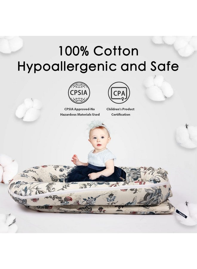 MEXXI Infant Lounger Baby Nest Replacement Cover | Hypoallergenic | Premium | [Fits Dockatot Deluxe+] (Cover Only) (Geranium) - Image 2