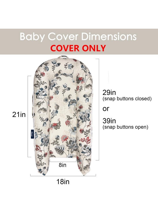 MEXXI Infant Lounger Baby Nest Replacement Cover | Hypoallergenic | Premium | [Fits Dockatot Deluxe+] (Cover Only) (Geranium) - Image 1