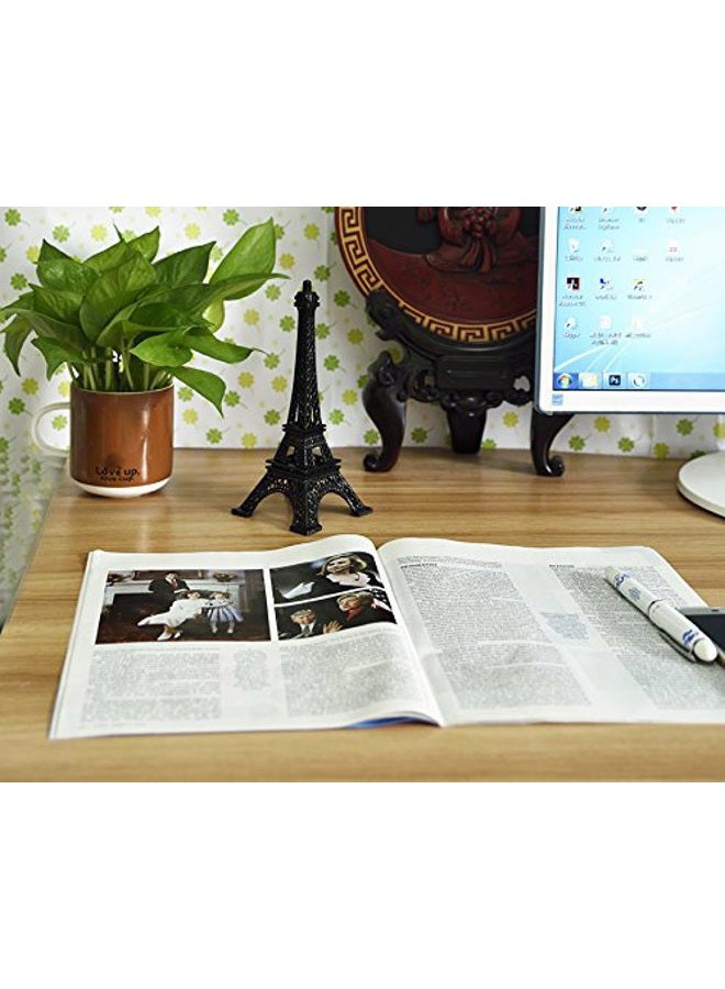 ESHATO (Black) - JoyFamily Eiffel Tower Decor ,7Inch (18cm) Metal Paris Eiffel Tower Statue Figurine Replica Drawing Room Table Decor Jewellery Stand Holder for Cake Topper,Gifts,Party And Home Decoration - Image 3