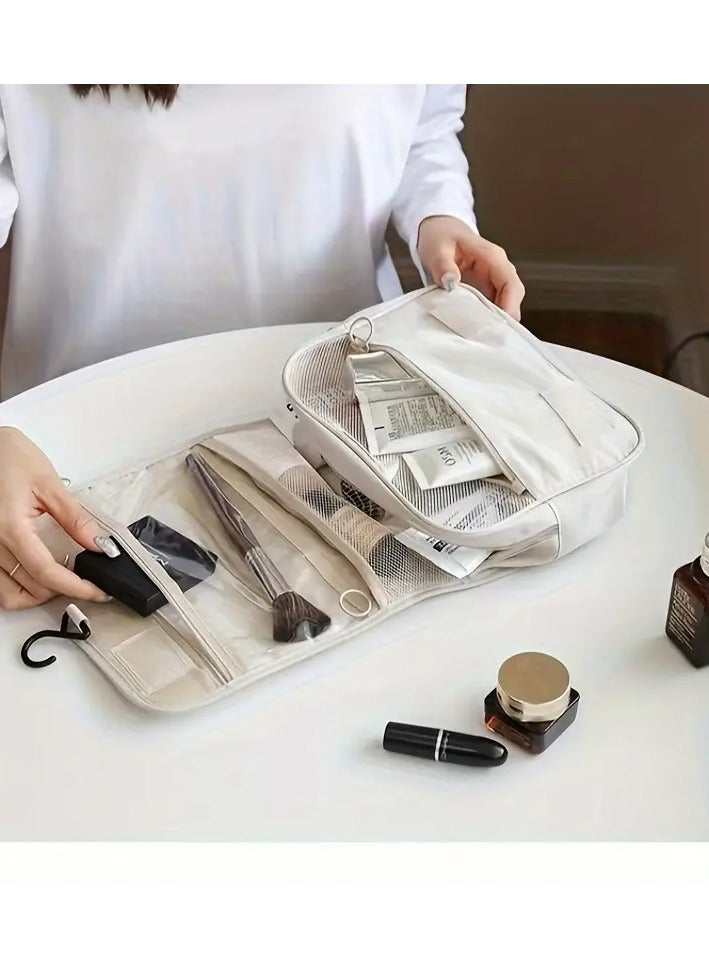 Rozino Womens Deluxe Travel Makeup Bag - Spacious, Water Resistant, with Handy Hanging Hook - Perfect Portable Cosmetic Organizer for On-the-Go Beauty - Image 5