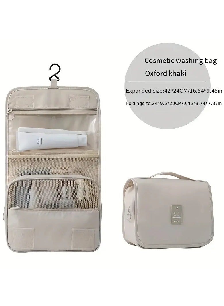 Rozino Womens Deluxe Travel Makeup Bag - Spacious, Water Resistant, with Handy Hanging Hook - Perfect Portable Cosmetic Organizer for On-the-Go Beauty - Image 1