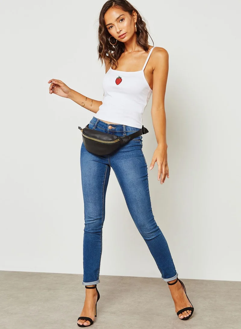 FOREVER 21 Strawberry Print Tank Top