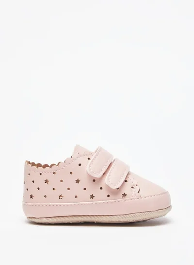 Barefeet Cutout Booties with Hook and Loop Closure