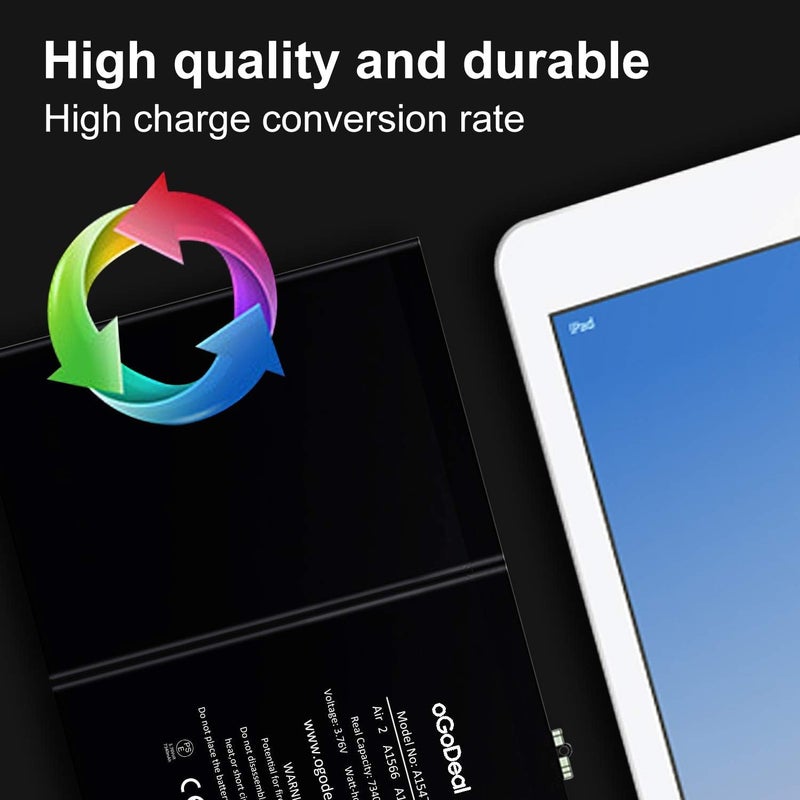oGoDeal Battery Replacement for Apple iPad Air 2 A1566, A1567 Battery Repair Kit - Image 5