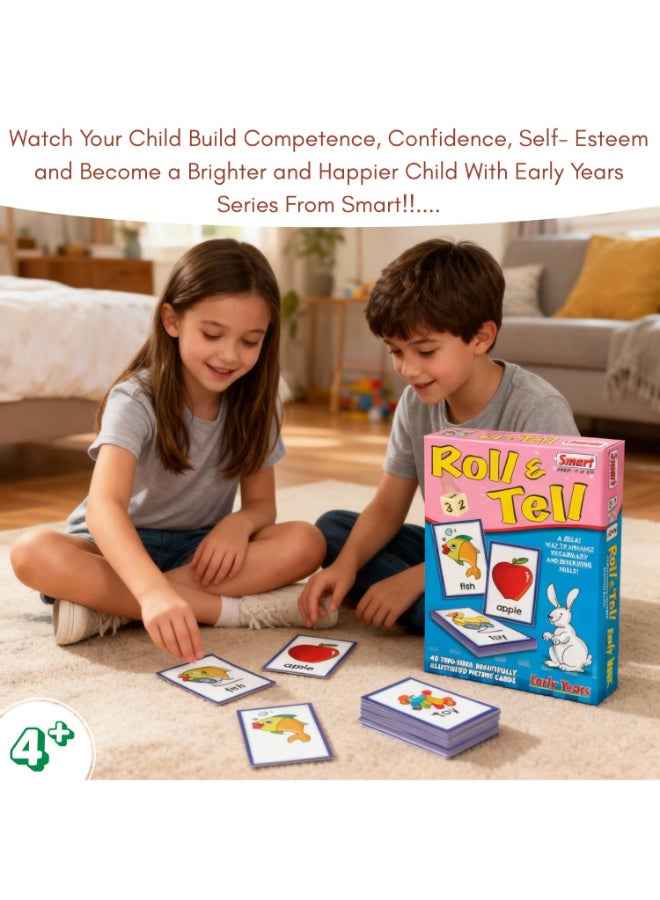 Creative's Smart Roll & Tell Educational Game - Vocabulary Picture Card Fun Learning Toy for Kids, Describing Skills Activity, Early Years Language Builder, Gifts for Boys & Girls Ages 4 5 6 - Image 4