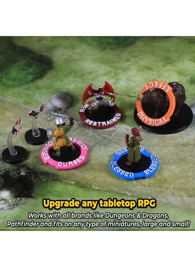 lynx - Dnd Miniatures Condition Markers 96 Rings To Track 24 Different Status & Spell Effects For Rpg/Dnd Minis Like Dungeons And Dragons 5Th Edition & Pathfinder Perfect Dnd Gifts & D&D Accessories Tokens - Image 1
