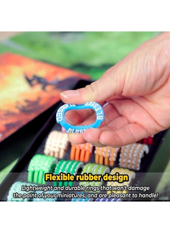 lynx - Dnd Miniatures Condition Markers 96 Rings To Track 24 Different Status & Spell Effects For Rpg/Dnd Minis Like Dungeons And Dragons 5Th Edition & Pathfinder Perfect Dnd Gifts & D&D Accessories Tokens - Image 1