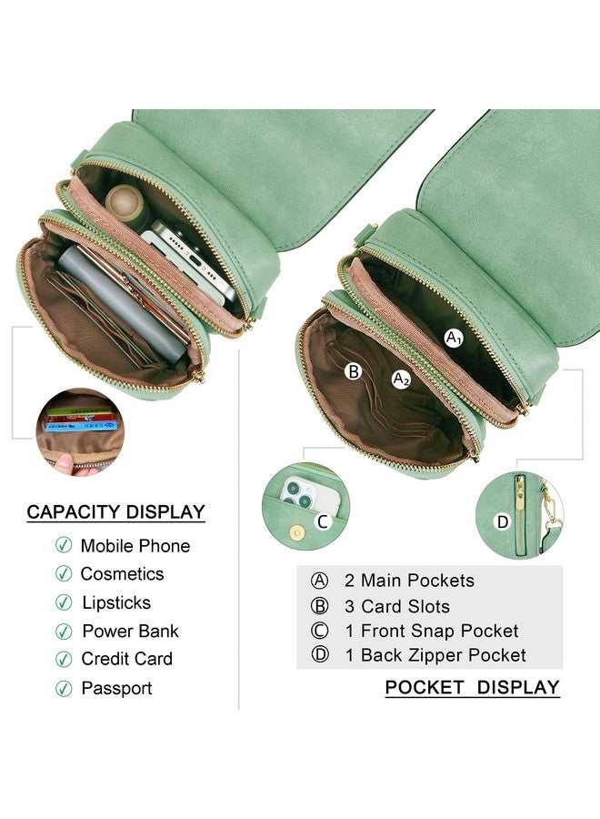 سوبر ويلتون حقائب كروس بودي نسائية من سوبرويلتون مصنوعة من الجلد النباتي، وحقائب كتف صغيرة بحزام عريض قابل للتعديل - Image 2