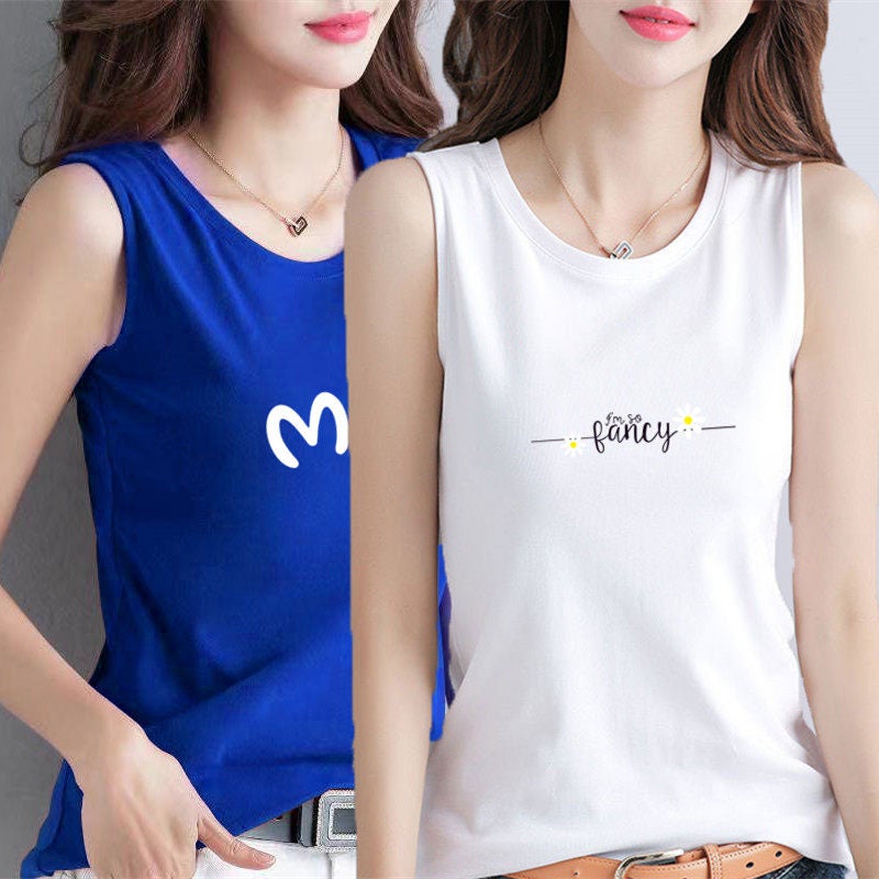 100% pure cotton vest for women's summer outerwear 2025 plus size loose breathable morning run sleeveless versatile undershirt for women - Image 3
