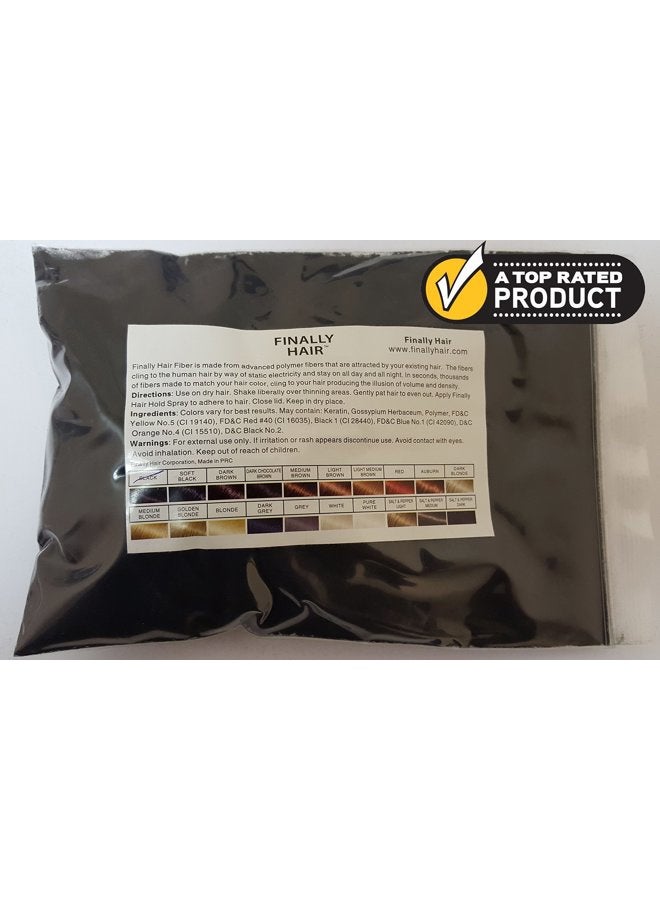Finally Hair Hair Fiber Refill 100 Grams For Hair Loss Concealing by Finally Hair (Black) - Image 2