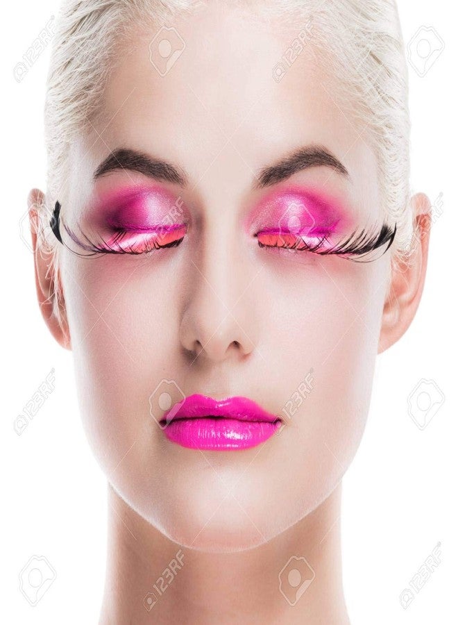 Dorisue Dorise Pink Eyelashes Light Pink Colorful Halloween lashes Cat eye style Feather Lashes for cosplay halloween season P3 1 Pair dramatic - Image 5
