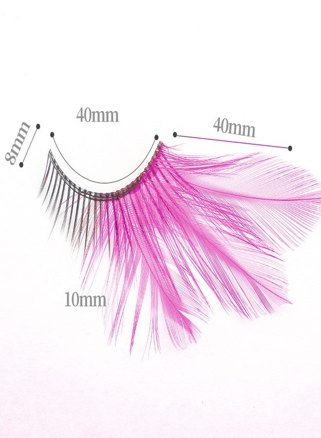 Dorisue Dorise Pink Eyelashes Light Pink Colorful Halloween lashes Cat eye style Feather Lashes for cosplay halloween season P3 1 Pair dramatic - Image 3