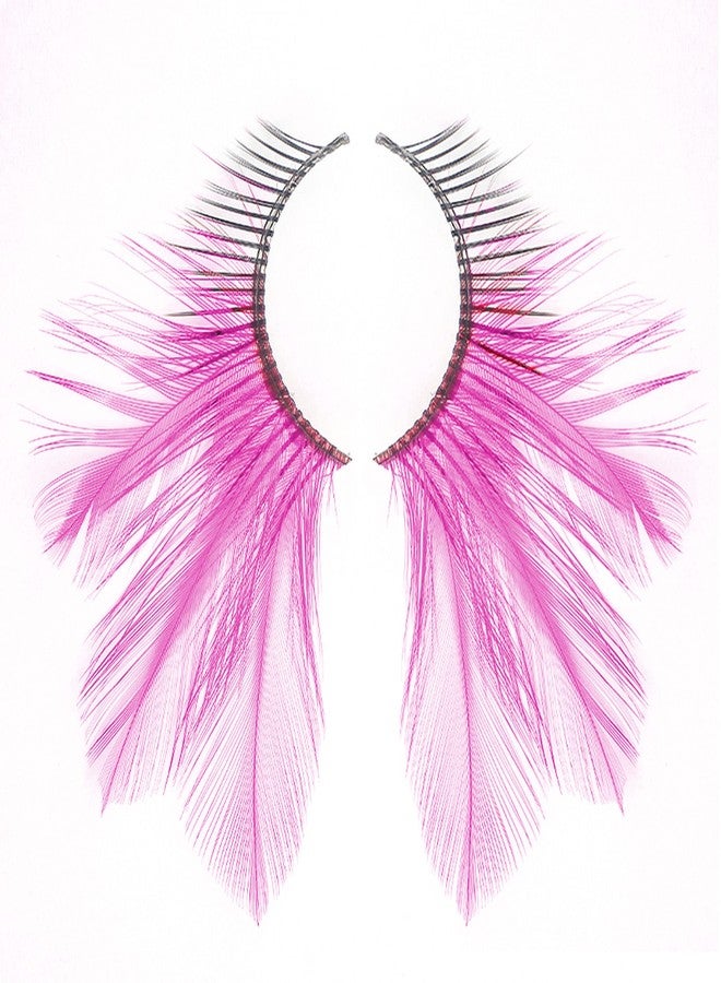 Dorisue Dorise Pink Eyelashes Light Pink Colorful Halloween lashes Cat eye style Feather Lashes for cosplay halloween season P3 1 Pair dramatic - Image 2