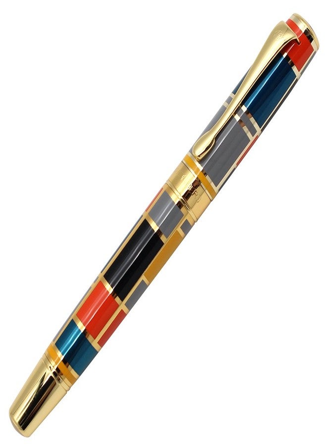 Gullor Colorful Gift Pen Fountain Pen 767 Five-color Grid with Iridium Nib + Original Gift box - Image 2