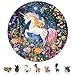 AEEKDOOK 50 Piece Puzzles for Kids Rainbow Unicorn Wooden Puzzles for Kids Ages 46 Kids Puzzle with Unique Animal Shapes Easter Puzzles Gift for Boys and Girls 114 114in - Image 2