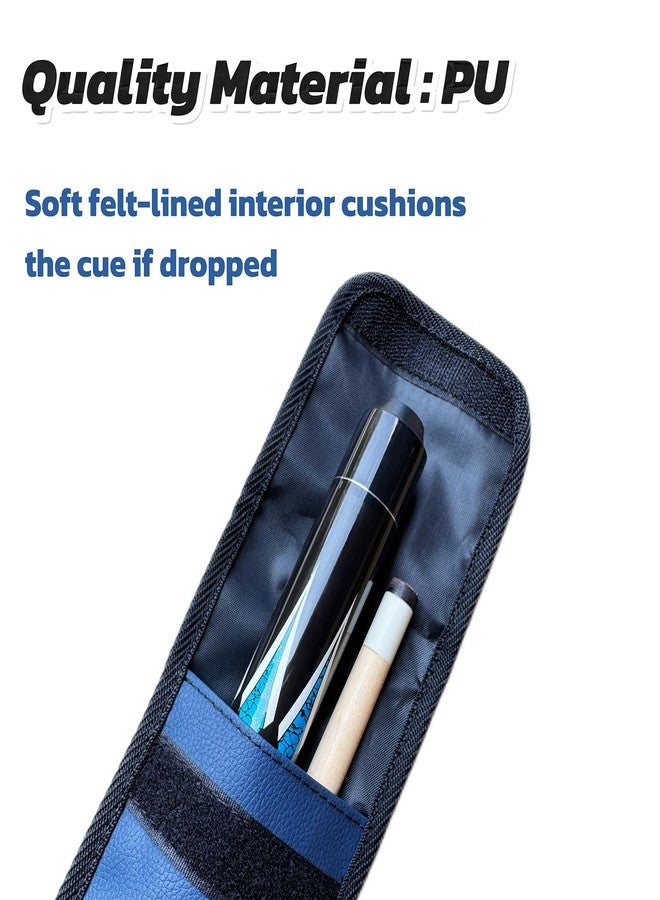 Sinkkuma Pool Cue Case,1/2 Billiard Cue Bag,1X1 PU Billiard Stick Bag, 2-Piece Cue Pool Stick Carrying Case - Image 3