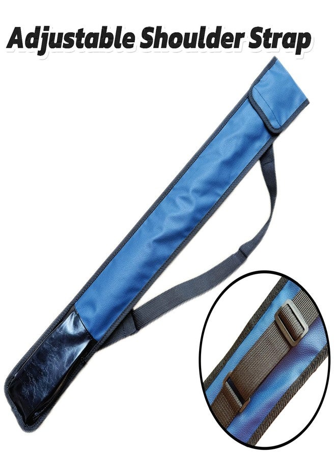 Sinkkuma Pool Cue Case,1/2 Billiard Cue Bag,1X1 PU Billiard Stick Bag, 2-Piece Cue Pool Stick Carrying Case - Image 5