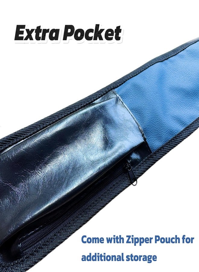Sinkkuma Pool Cue Case,1/2 Billiard Cue Bag,1X1 PU Billiard Stick Bag, 2-Piece Cue Pool Stick Carrying Case - Image 4
