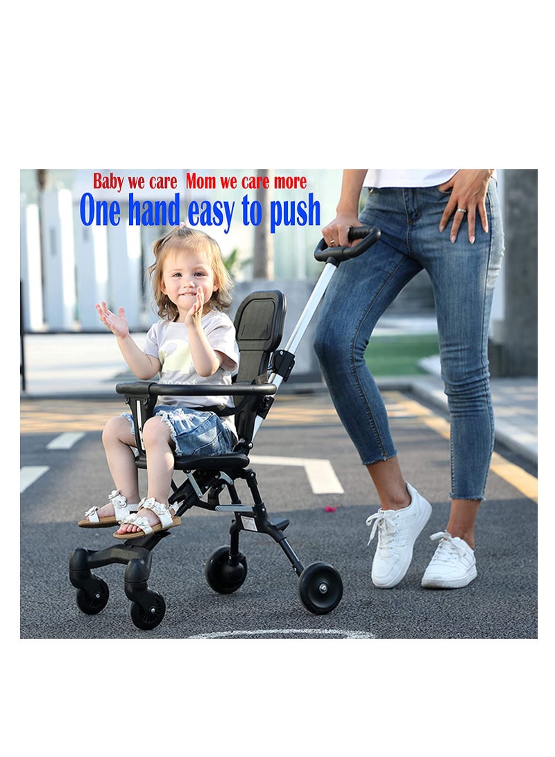 Baby Portable Stroller Lightweight & Foldable/Compact & Reversible Handlebar Safety Belt Travel Pram For Baby From 6 Month to 3 Years old - Image 5
