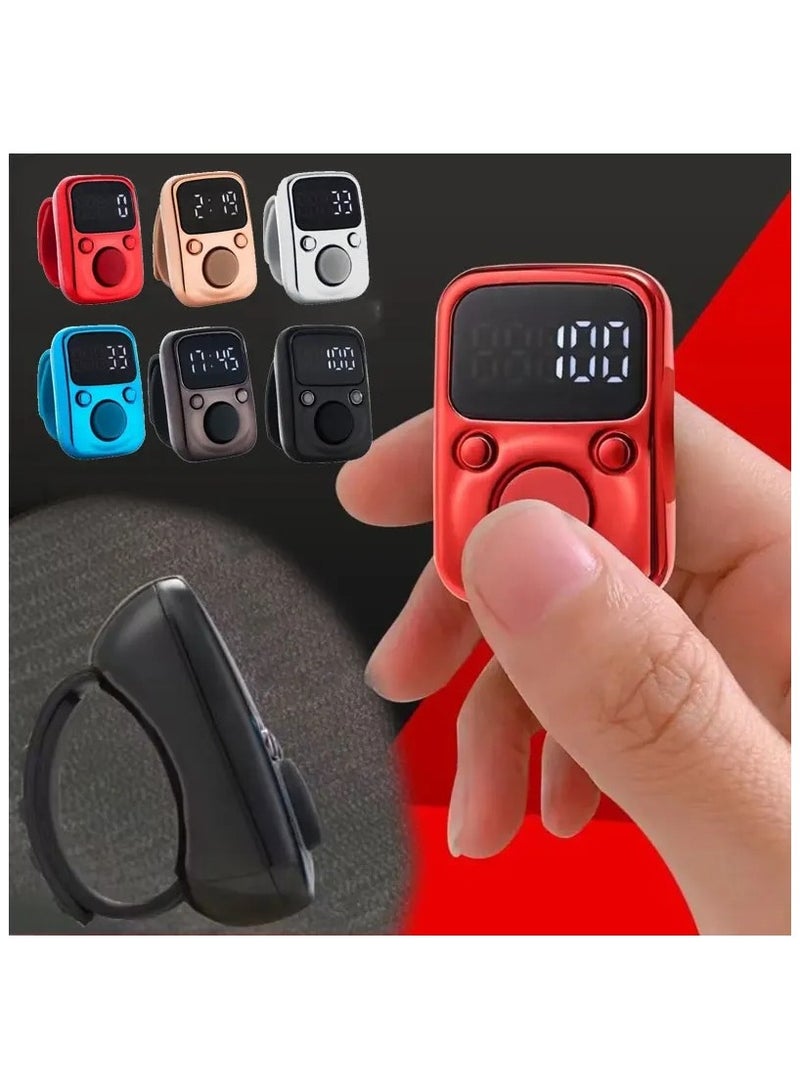 Digital LED Finger Tally Counter – Rechargeable Clicker for Prayer, Stitching & Daily Counting Tasks  - Image 2