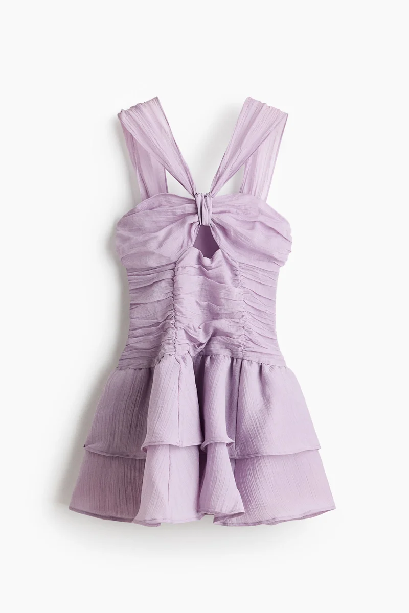 H&M  Flared-skirt ruched dress for Women | Best Price UAE
