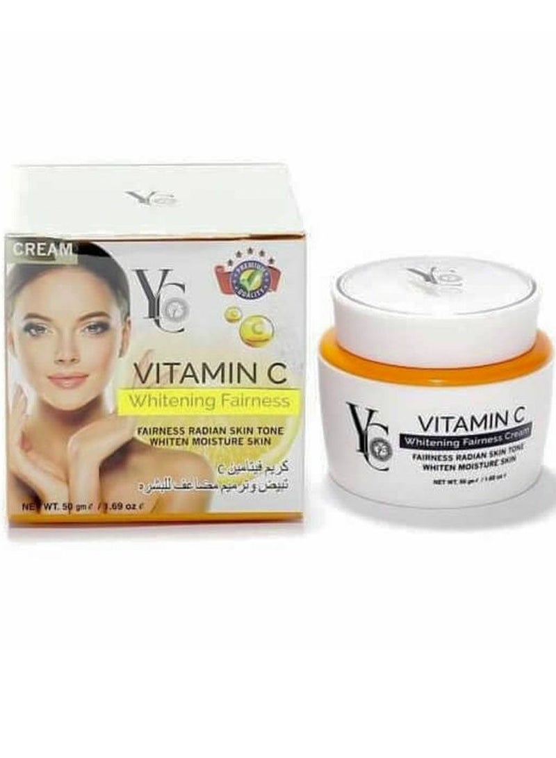 واي سي كريم فيتامين سي تبيض وترميم مضاعف للبشرة 50 جرام - Image 2