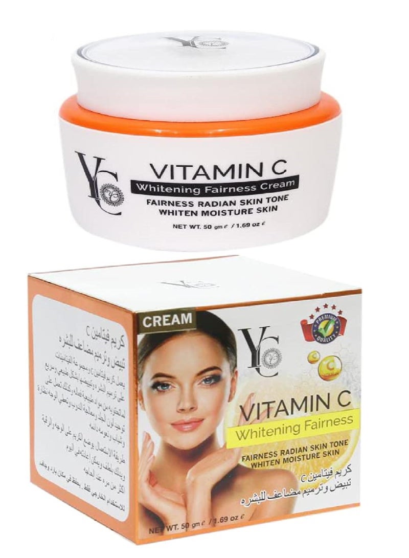 واي سي كريم فيتامين سي تبيض وترميم مضاعف للبشرة 50 جرام - Image 1