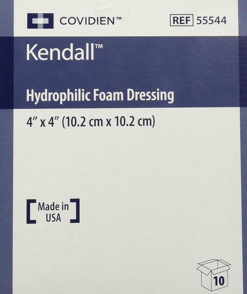 Kendall Copa Hydrophilic Foam Dressing - 4" x 4" - Box of 10