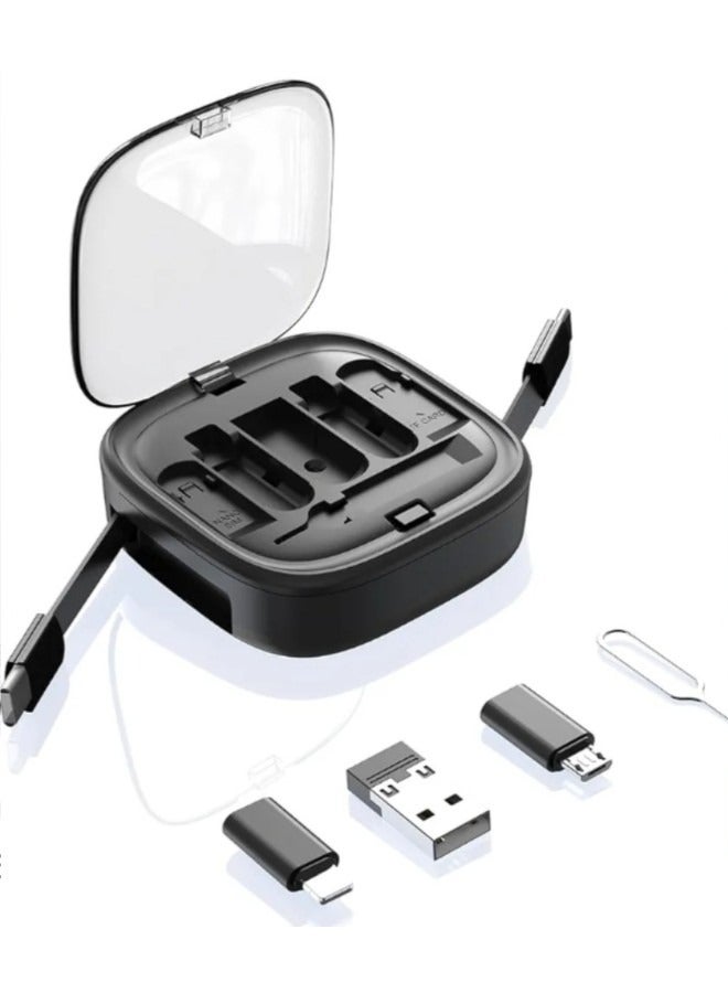 Lenyes 60W Multifunction Cable Box Fast Charging Data Conversion Head Universal Black - Image 2