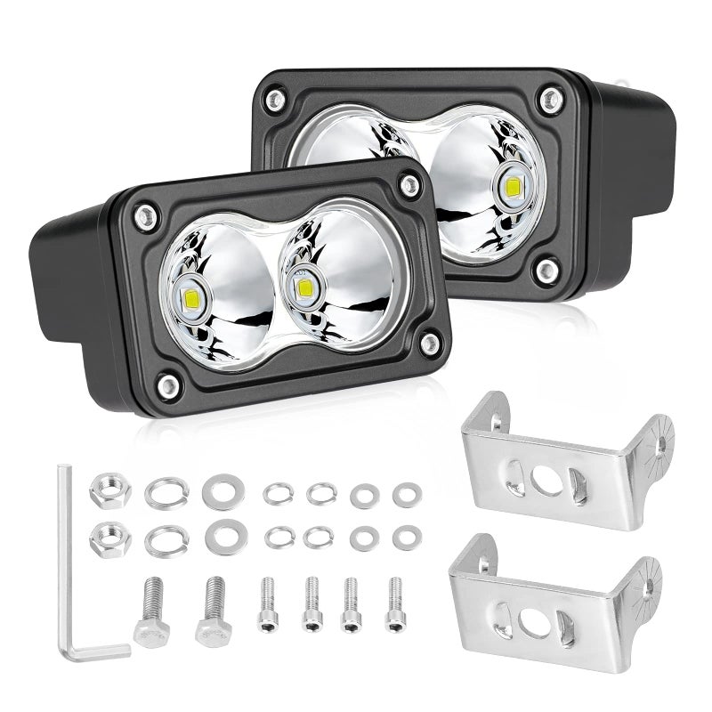 LED Pods AKD Part 3 Inch CREE LED Off Road Driving Lights 40W Spot Small LED Fog Lights Pods Ditch Lights Backup Light 2 Packs for Truck Motorcycle UTV ATV SUV Surron Toyota