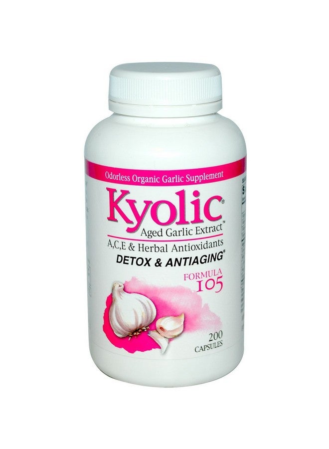 Kyolic Aged Garlic Extract™ Detox and Anti-Aging Formula 105 -- 200 Capsules
