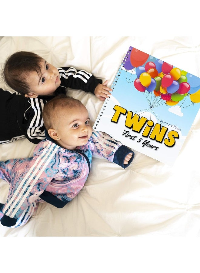 أنكونديشينال روزي Twins First 5 Years Memory Book with Stickers - Image 5
