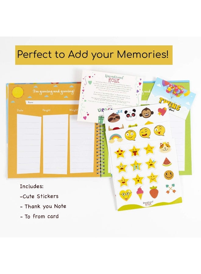 أنكونديشينال روزي Twins First 5 Years Memory Book with Stickers - Image 2