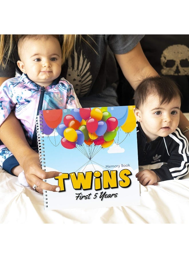 أنكونديشينال روزي Twins First 5 Years Memory Book with Stickers - Image 3