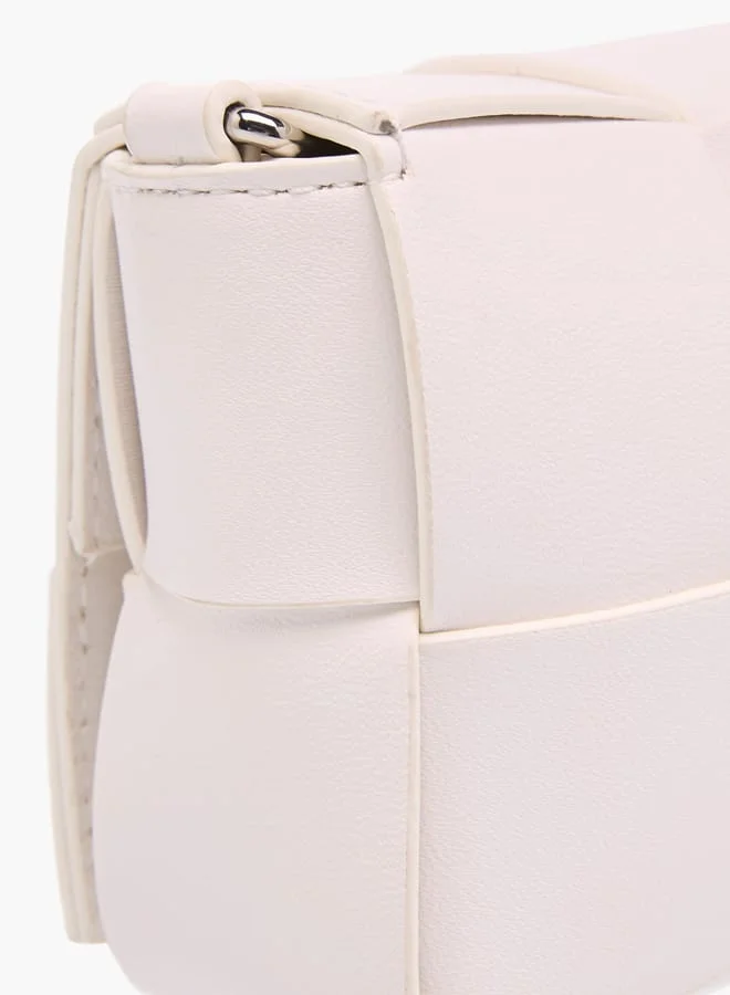 Flora Bella By Shoexpress Girls Textured Crossbody Bag With Detachable Strap And Flap Closure