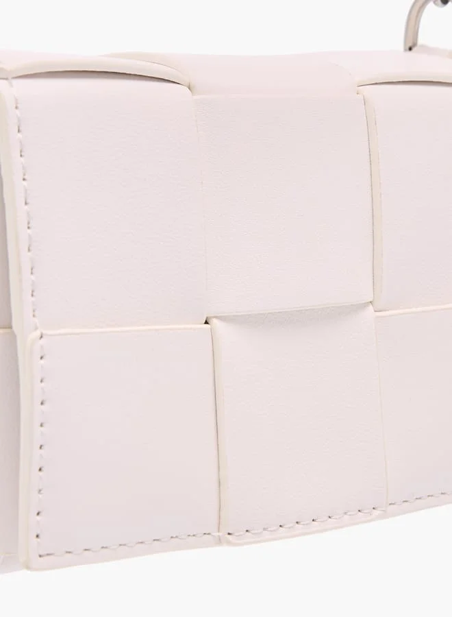 Flora Bella By Shoexpress Girls Textured Crossbody Bag With Detachable Strap And Flap Closure