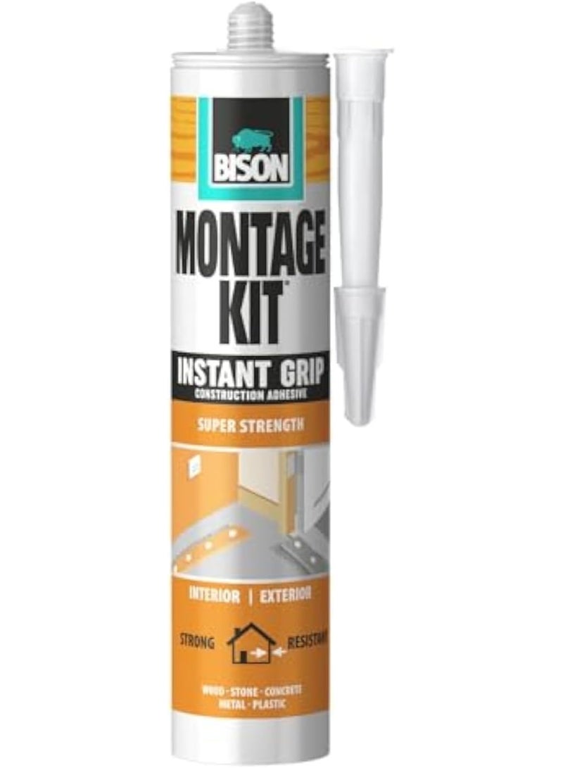 Bison Montage Kit Super Strength Construction Glue 350g – Universal Assembly Adhesive & Sealant with SM Polymer Technology - Image 1