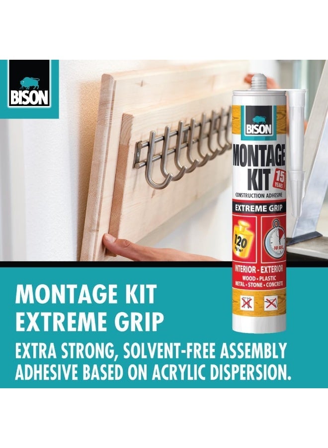 Bison Montage Kit Super Strength Construction Glue 350g – Universal Assembly Adhesive & Sealant with SM Polymer Technology - Image 4