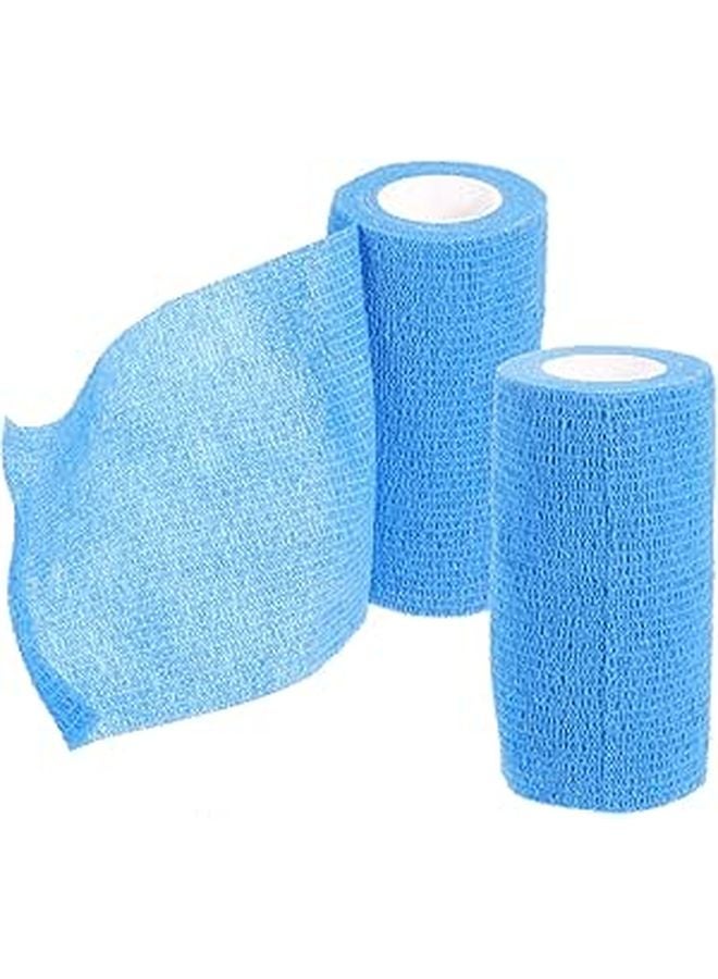 Self Adhesive Elastic Bandage 2 Rolls Breathable Comfortable Veterinary Wrap for Cattle Hoof Care - Image 1