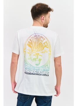 Wrangler Men Crew Neck Short Sleeve Graphic T Shirt, White Combo  - Image 2