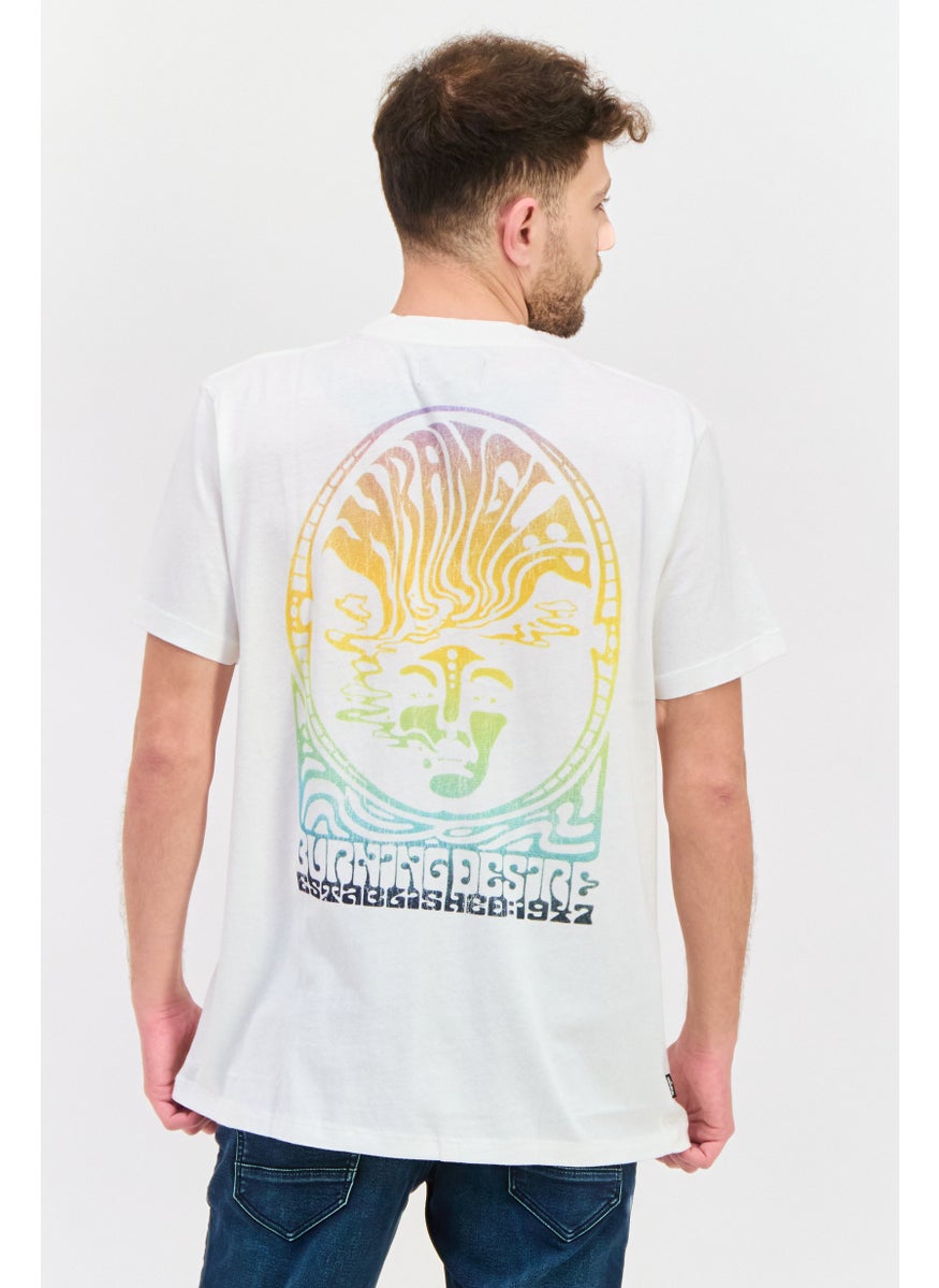 Wrangler - Men Crew Neck Short Sleeve Graphic T Shirt, White Combo - Image 1